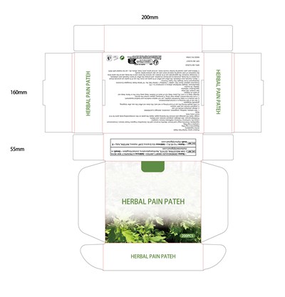 Package Labeling (Herbal Pain Pateh)